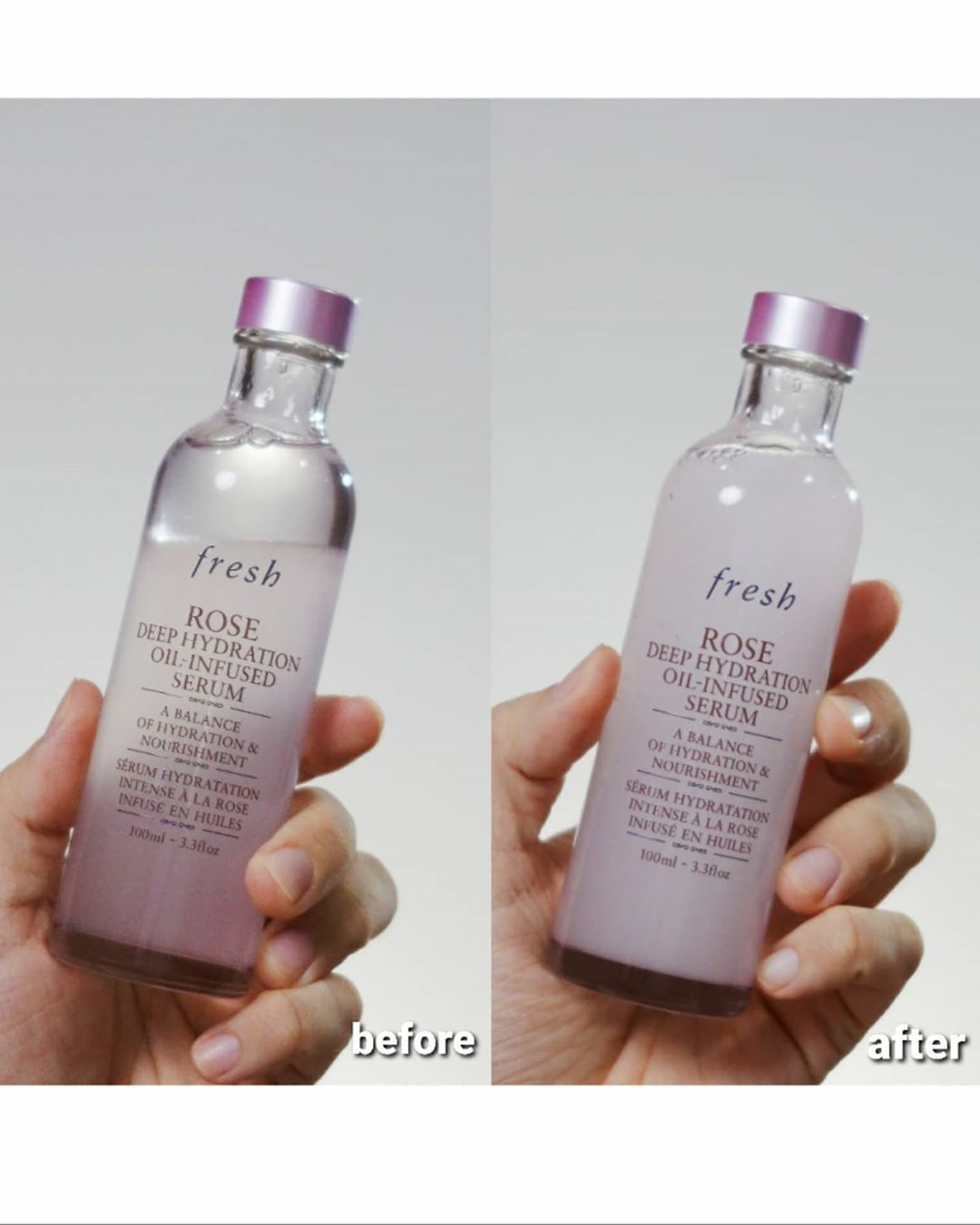 Fresh Rose Deep Hydration Oil Infused Serum 100ml เซรั่มสูตร bi-phase